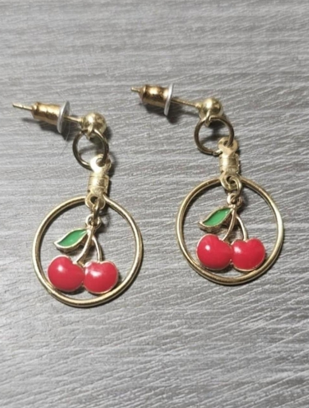 🦋 5 For $10 🦋 Cherry Charm Post Earrings